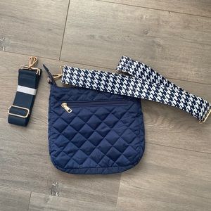 Social Threads quilted crossbody bag.